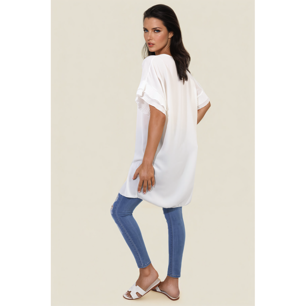 Lucille Ruffled Sleeve Mini Dress - Feminine Elegance meets Whimsical Grace - Date Night Ready!