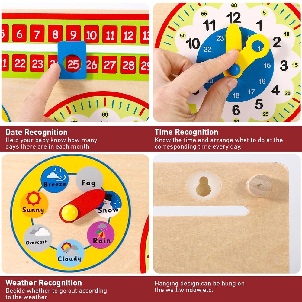 SOKA Wooden Calendar - Engaging Learning Tool for Kids