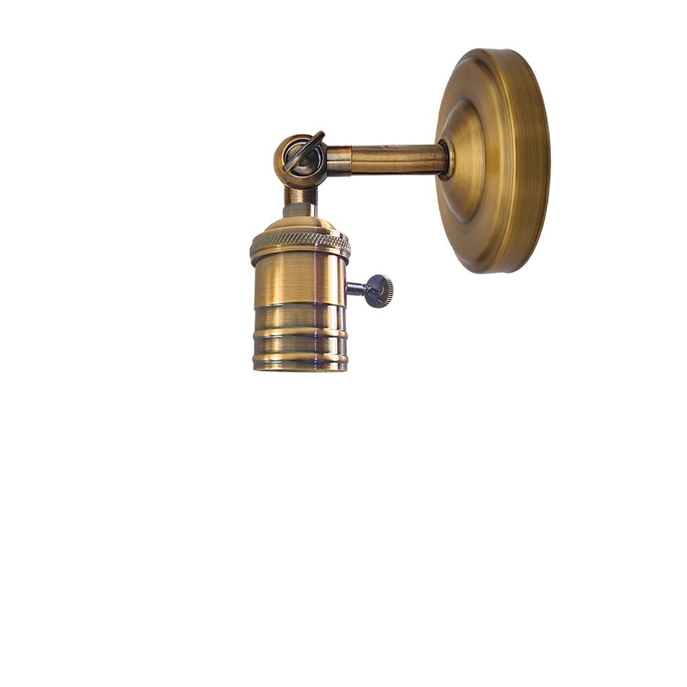 Vintage Industrial Wall Sconce - Yellow Brass Industrial Wall Light Fixture - High Quality & Easy Installation