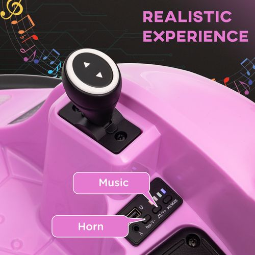 AIYAPLAY 360° Rotation 12V Kids Bumper Car w/ Remote Control