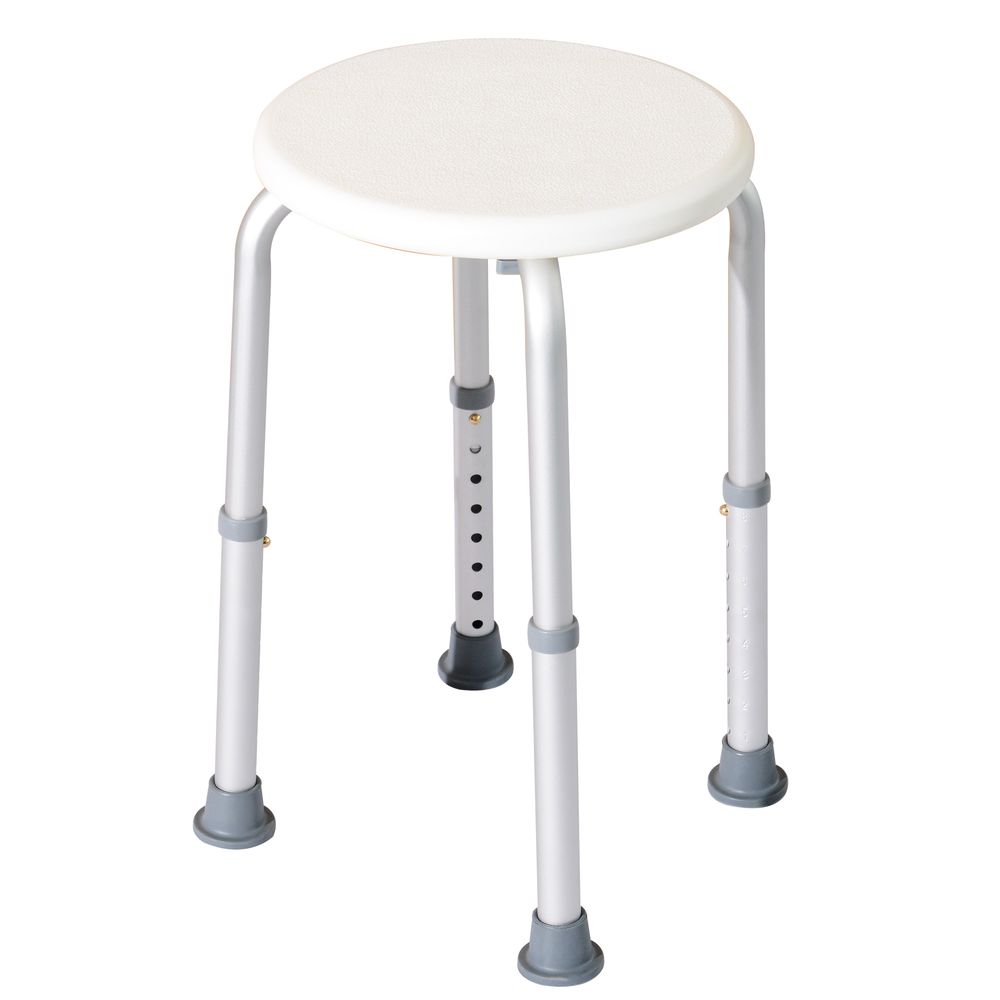 HOMCOM Bath Chair Shower Seat Safety Bathroom Elderly Aids Adjustable Positions White
