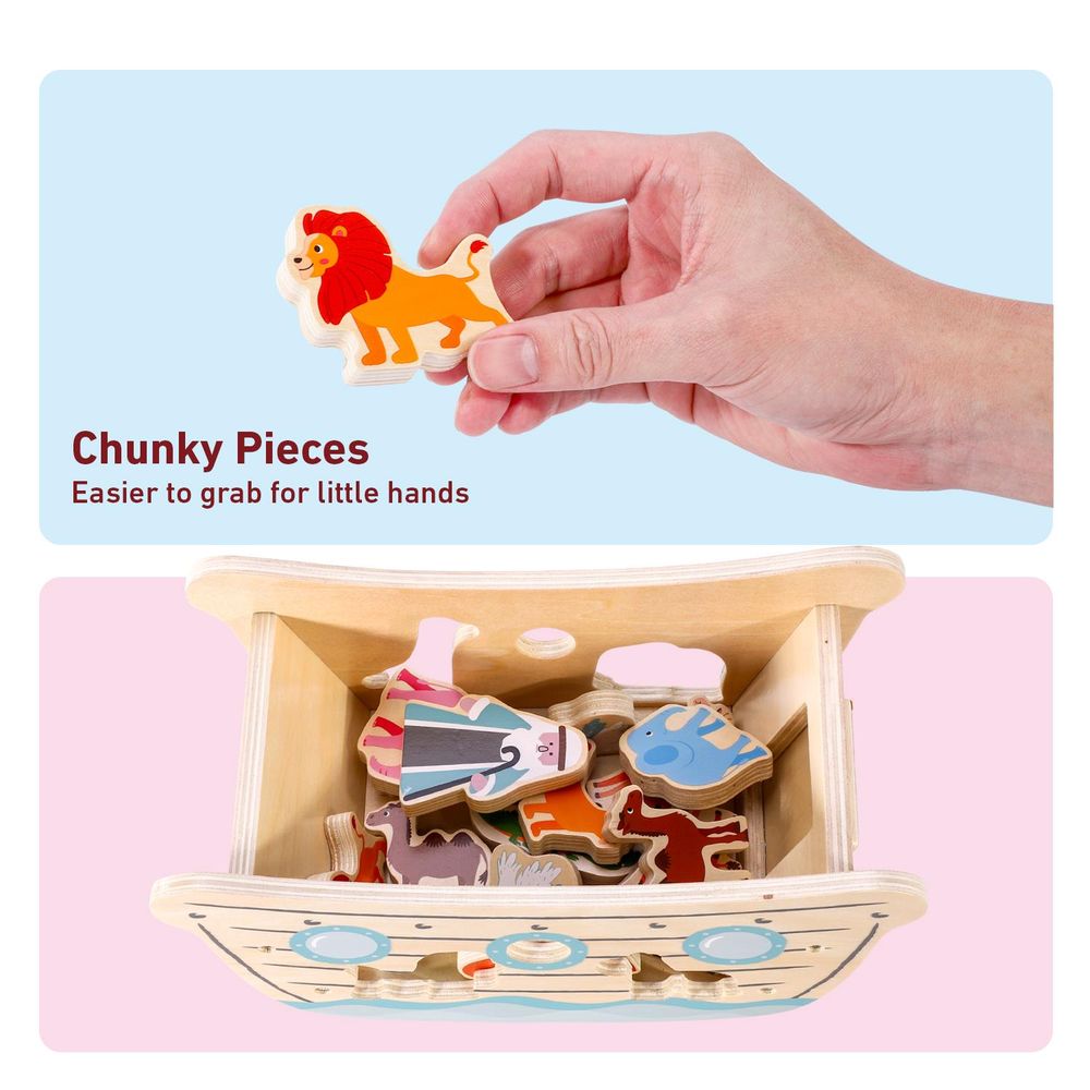 SOKA Noah's Ark - Interactive Storytelling Playset for Hours of Creative Fun - Certified Quality Wooden Toys - Ideal Gift