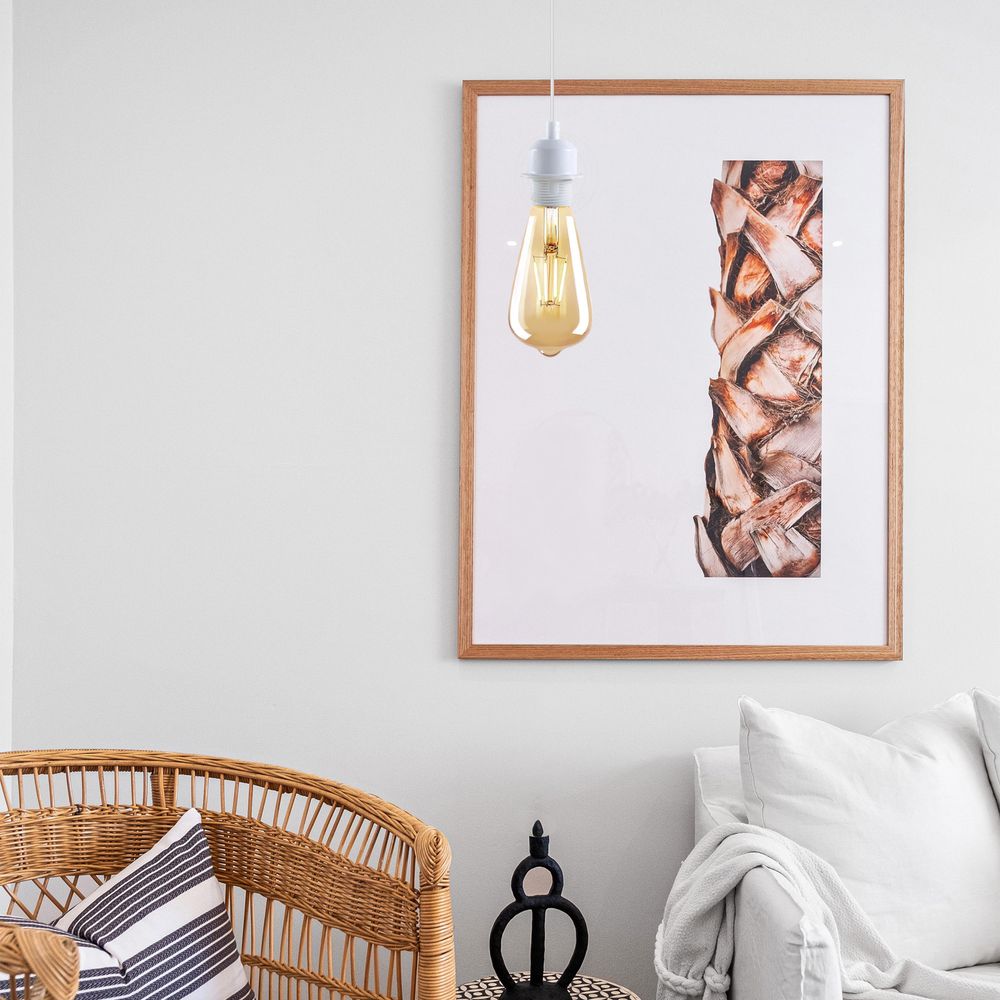 Vintage Industrial Style Pendant Lamp 5 Pack - White, E27 Base, Metal Screw Holder - High Quality