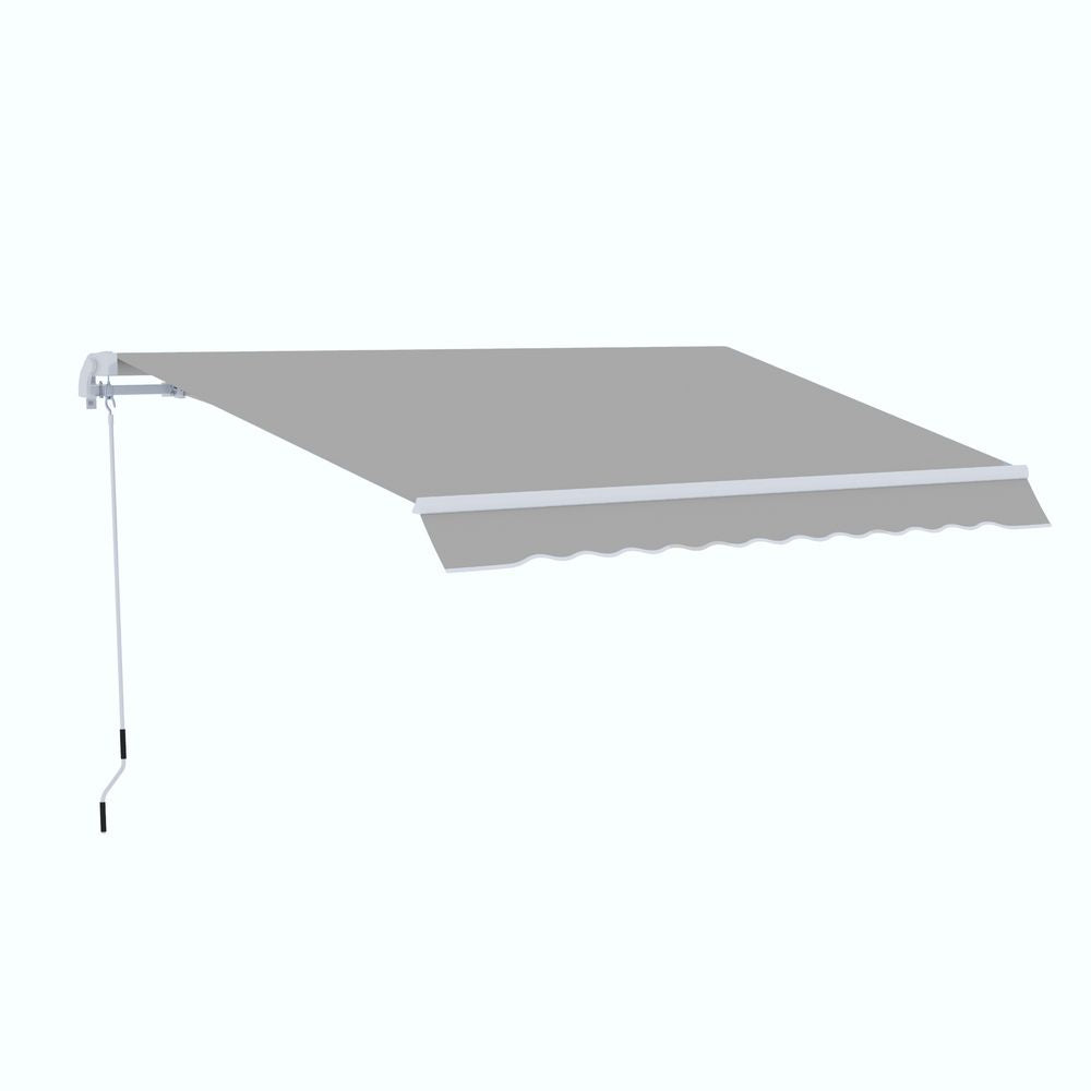 Premium 4x2.5m Retractable Awning - Sunshade Canopy & Crank Handle - High Quality, Easy Installation