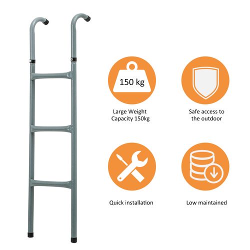 Trampoline Ladder Replacement Spare Step Suitable for 12ft, 14ft HOMCOM