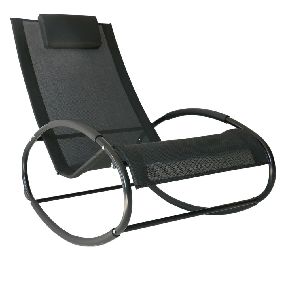 Outsunny Orbital Zero Gravity Rocking Chair, Durable & Comfortable, Perfect for Outdoor Relaxation