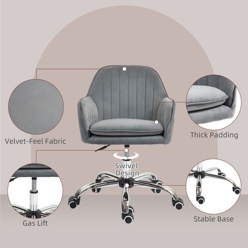 HOMCOM Office Chair, Swivel Desk Chair w/ Adjustable Height