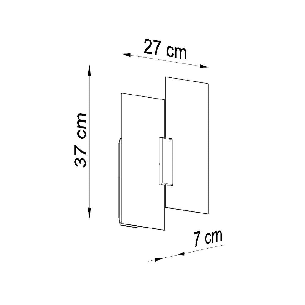 Wall lamp steel, glass Fabiano modern Design E27