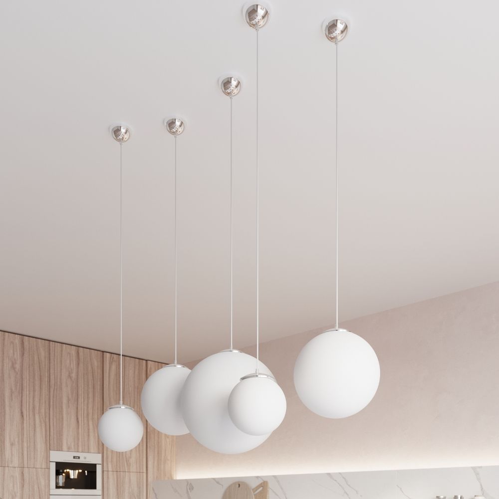 Minimalistic Pendant Lamp - Steel, Glass Ugo Design
