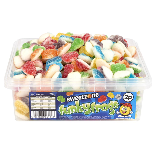 2p Funky Frogs 700g Tub Sweets