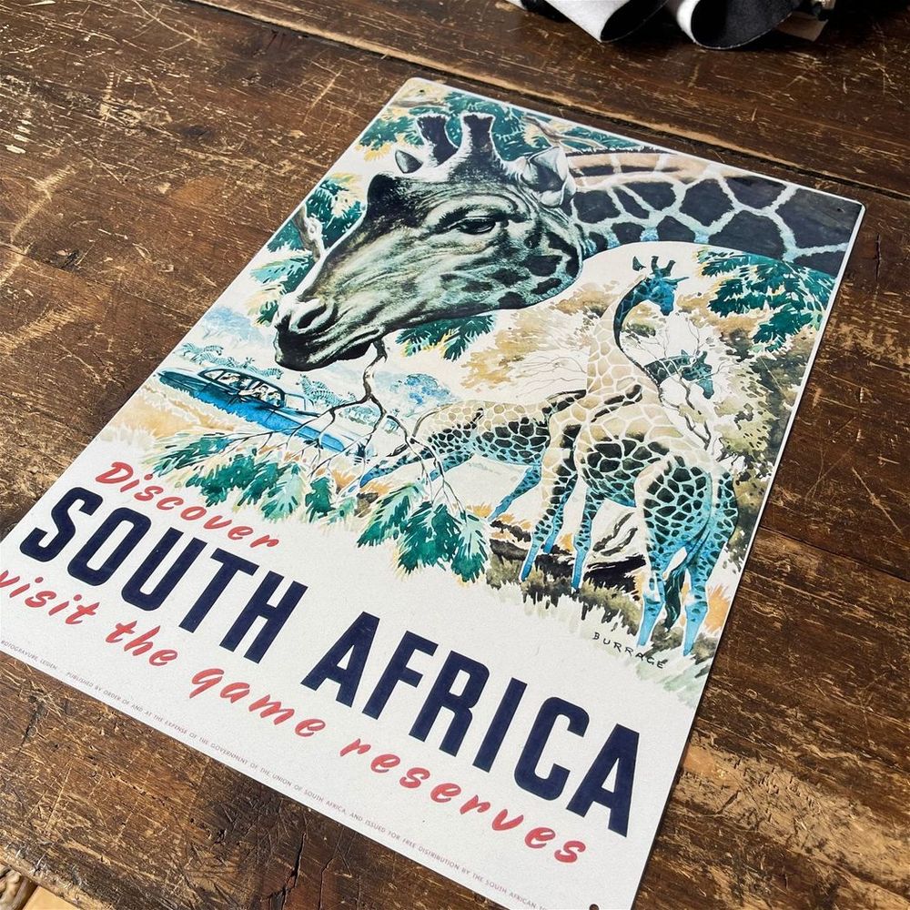 Vintage Metal Sign - Retro Travel SA Advertising