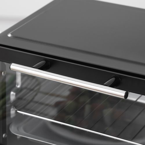 Mini Oven 9L Countertop Electric Grill Toaster Pizza 750W Timer Adjustable Black