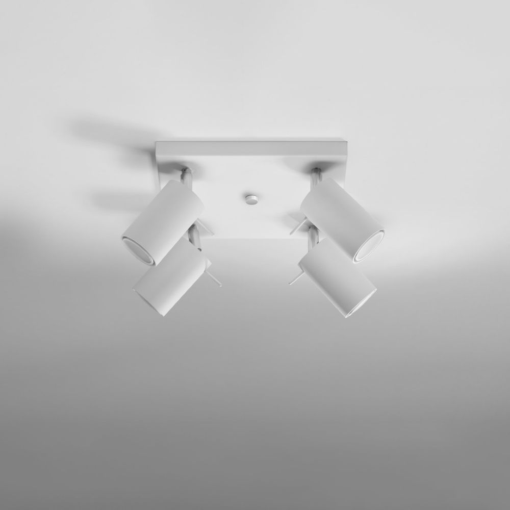 Premium Steel Ring Ceiling Lamp - Modern Design, GU10, High-Quality, Adjustable Spotlights
