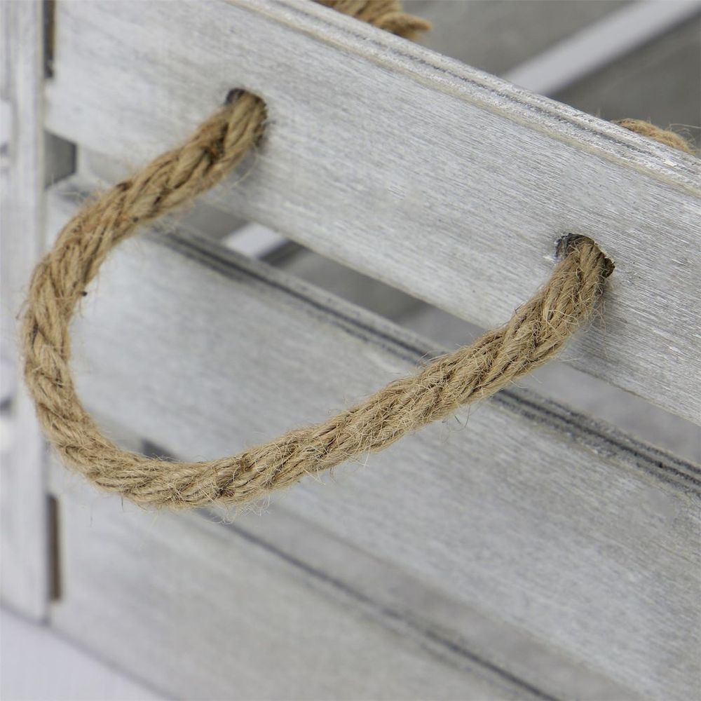 Premium Wooden Storage Crates - Set of 3 | Maison & White