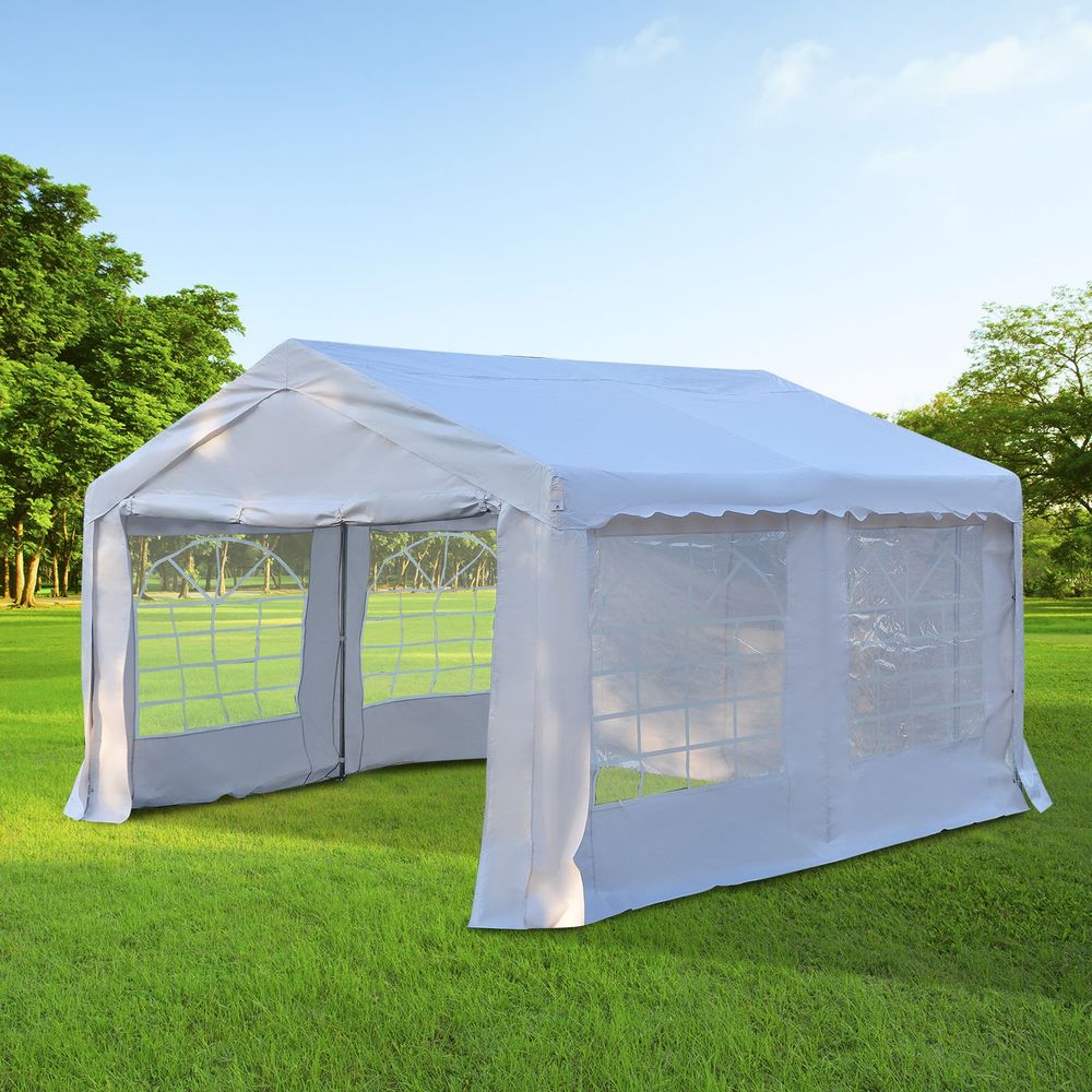 Premium Gazebo Marquee Party Tent - Steel Frame, White