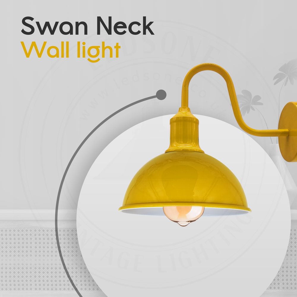 Vintage Industrial Wall Light Dome Metal E27 Indoor Lamp~ 5705