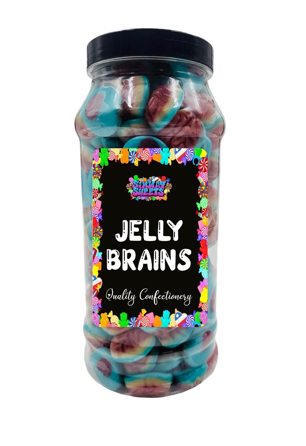 Jelly Filled Brains Gummy Sweets Gift Jar 🍭 Retro Sweets 🎁 Best Quality