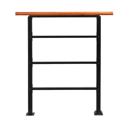 Handrails for Outdoor Steps, Wrought Iron Solid Wood Hand Railing for Concrete Steps, Porch Steps, Wooden Steps, Fits 1 to 3 Steps
