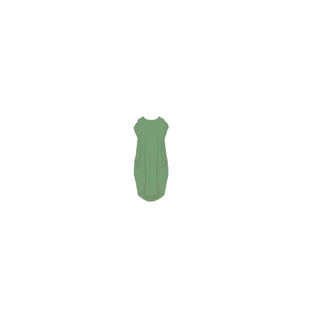 Ladies Short Sleeve Italian Legen Look pocket Baggy Dress