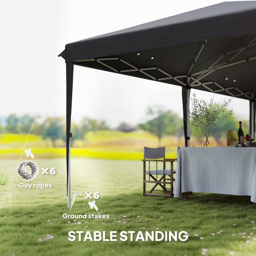 Outsunny 6 x 3(m) Pop Up Gazebo Patio Party Event Heavy Duty Canopy Grey