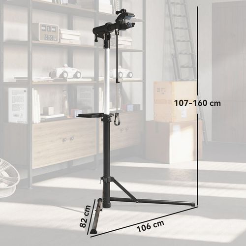HOMCOM Bike Repair Stand, Max Load 40kg, Foldable, Height Adjustable