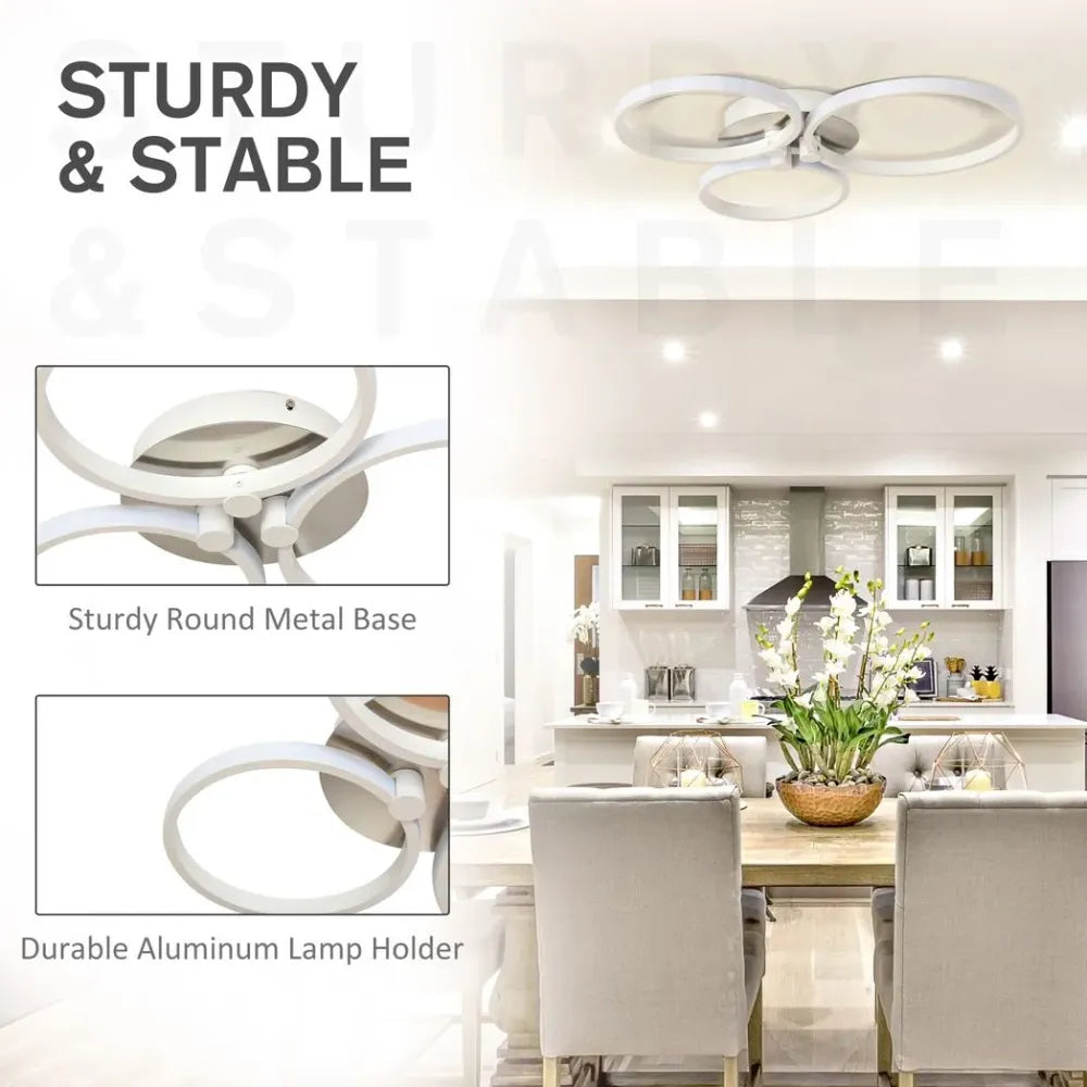 Modern LED Ceiling Light | Metal Base | Hallway, Dining Room