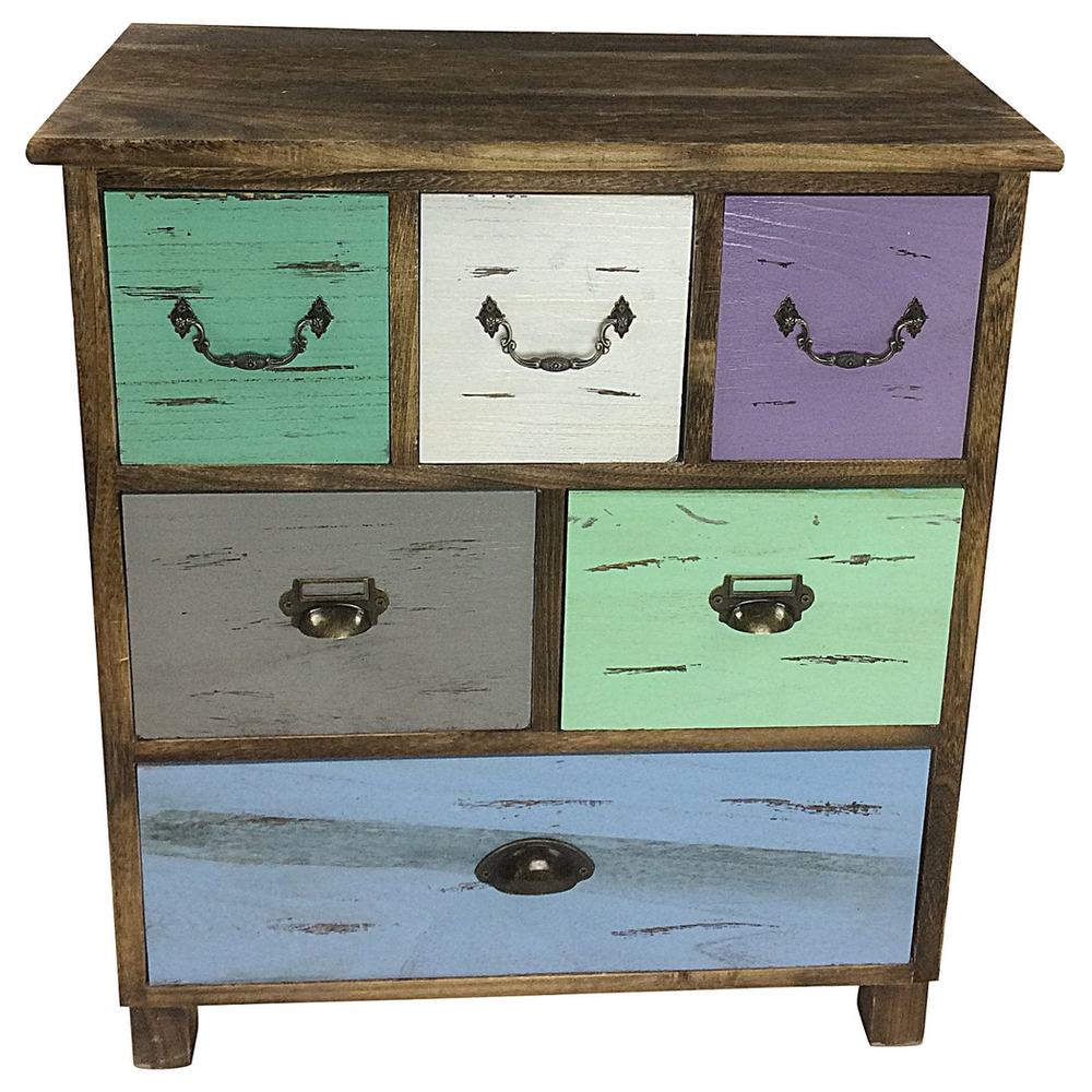 Premium Wooden Storage Cabinet, 6 Drawers, High Quality, Versatile Storage Solution, 69cm