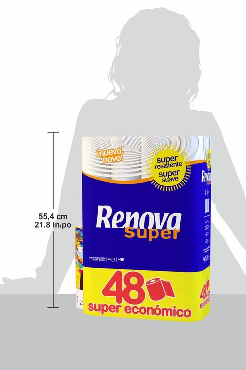 Renova 48 / 96 / 144 - 2 Ply Toilet Roll Tissue Paper Bulk Wholesale Rolls