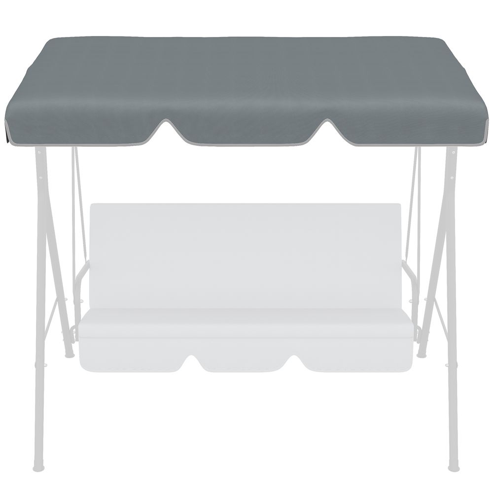 Premium UV50+ Grey Swing Canopy Replacement - Fits Outsunny 84A-054 series - Easy Set-Up - High-Quality Polyester - Protects from Sun