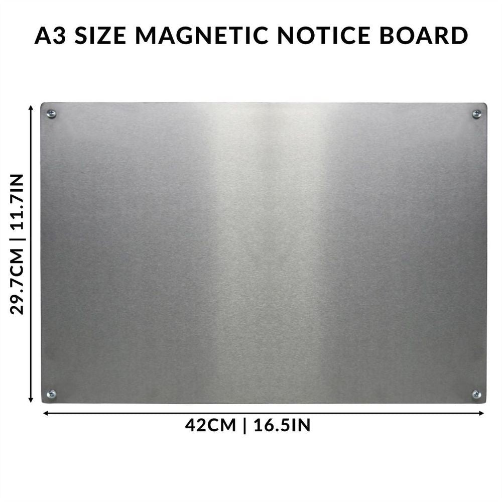 M&W Magnetic Notice Board | Stay Organized with A3 Size | 4 Nails & Magnets | High Quality