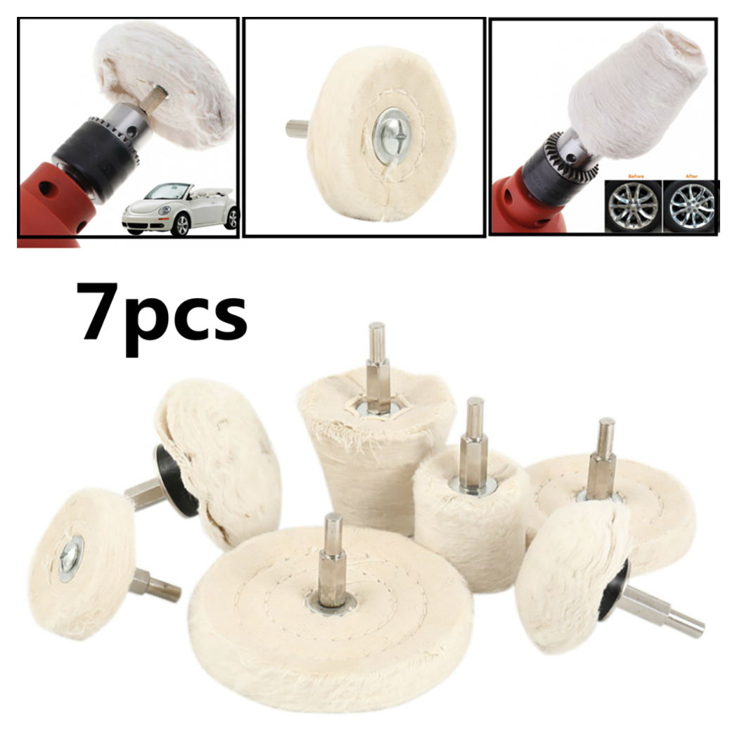 Polishing Buffing Pads Mop Wheel Buffer Pad Drill Kit for Car Polisher 7Pcs Set