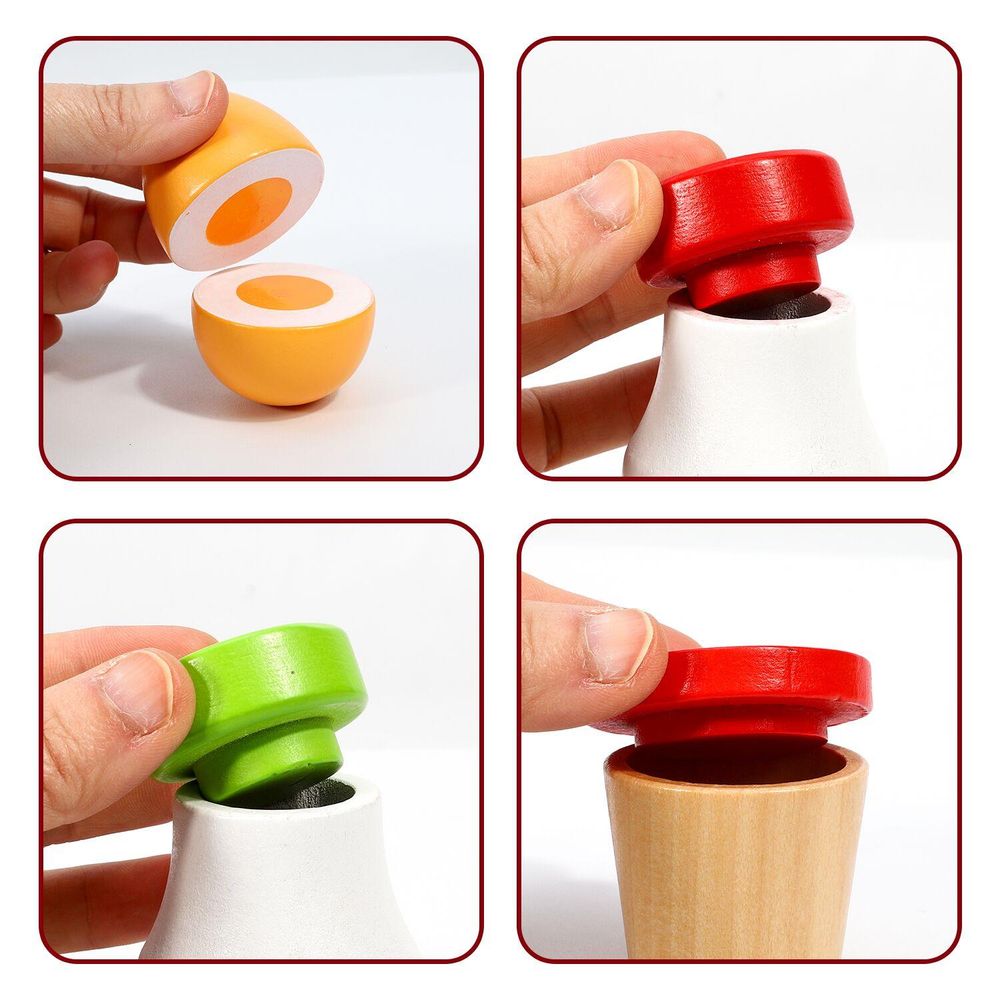 SOKA Wooden Breakfast Set - High Quality Pretend Play Food for Kids - Educational Development Toy - Certified Safety Standards