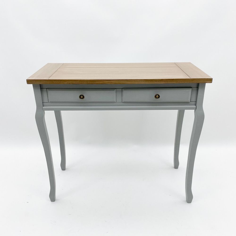 Stunning 90CM Wooden 2 Drawer Hall Table - Hand Finished, High Quality
