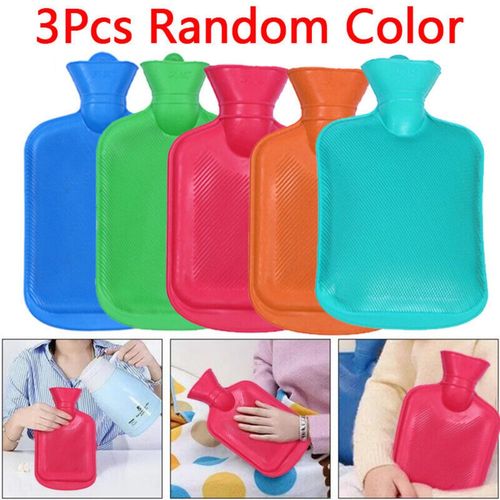 3 Pack 2L HOT WATER BOTTLE NATURAL RUBBER WARMER LARGE PAIN RELIEF HEAT ACHING