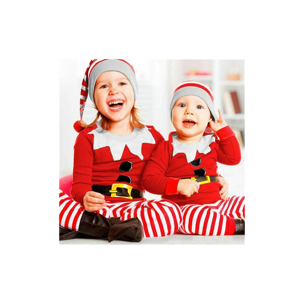 Santa's Little Helper Toddler Elf Dress Up Outfit - 3 Sizes, Gift Bag Included