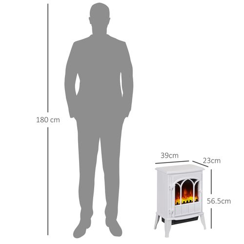 HOMCOM Electric Stove Heater LED Flame Effect 1000W/2000W