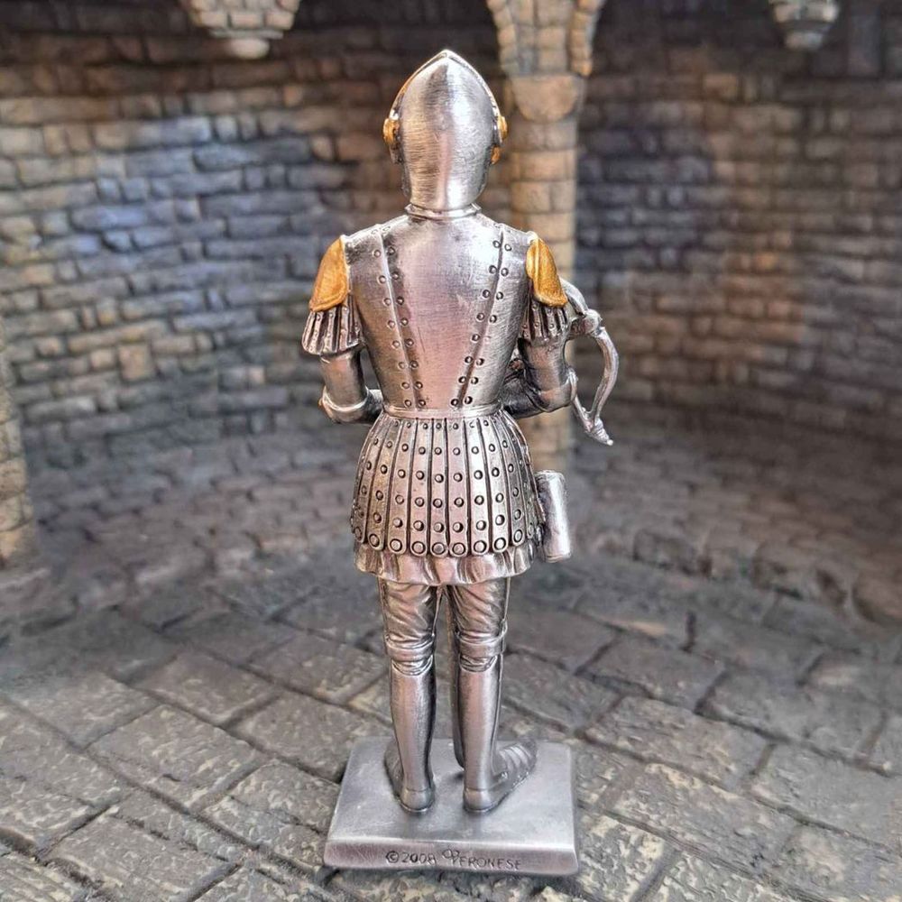 Knight With Crossbow (hand-cast statue sculpture) 11cm Height