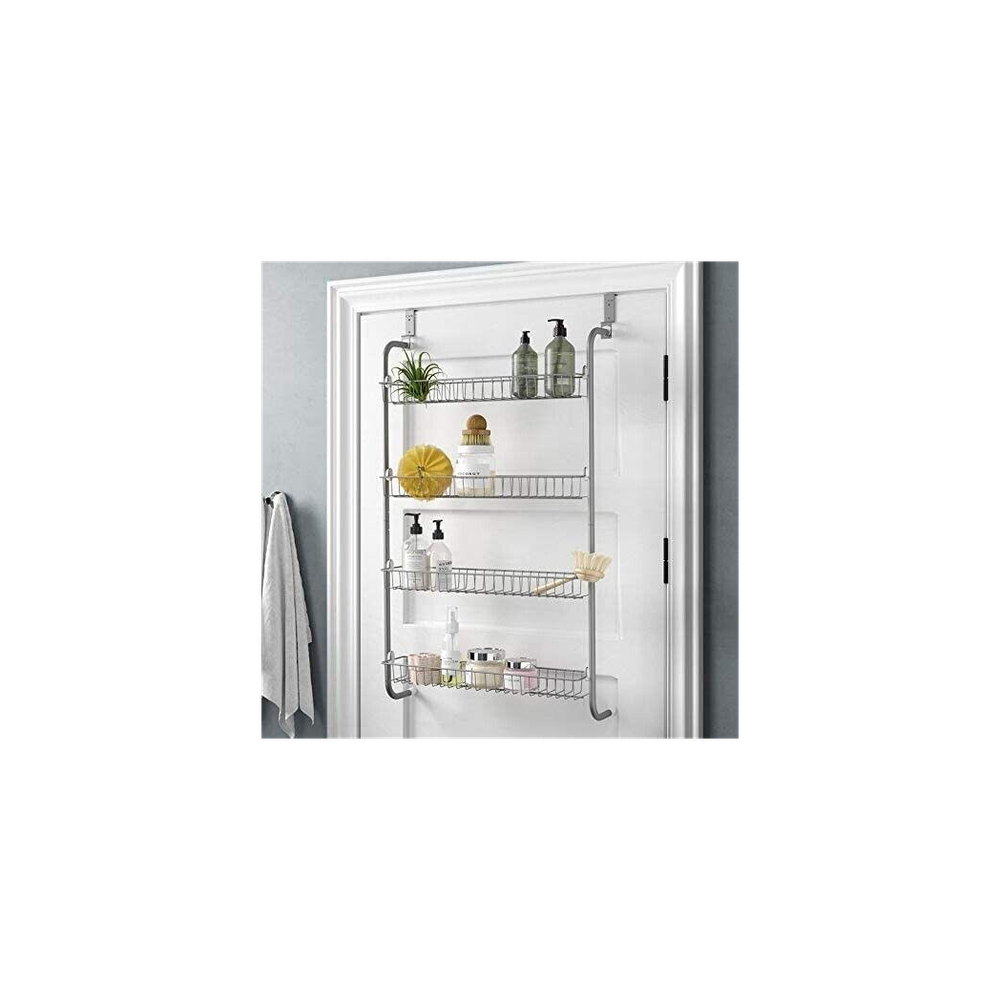 Premium Over-The-Door Hanging Rack | 4 Tiers | Pantry & Storage Cupboard | Easy Assembly