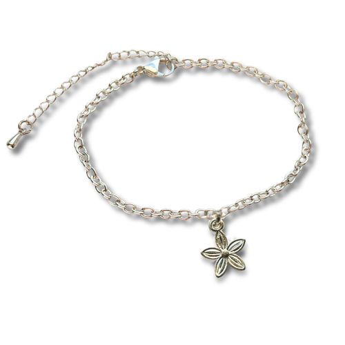 Dahlia Flower Chain Bracelet