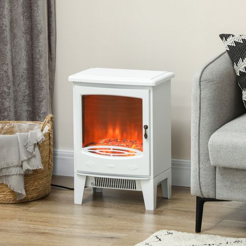 HOMCOM Electric Fireplace Freestanding w/Realistic Flame Effect