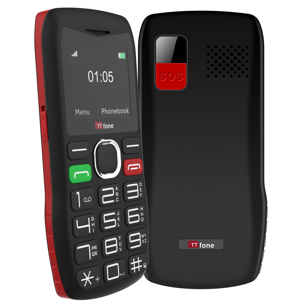 TTfone TT880 Big Button Mobile Phone - Easy-to-Use, EE Pay As You Go SIM, USB C Charger
