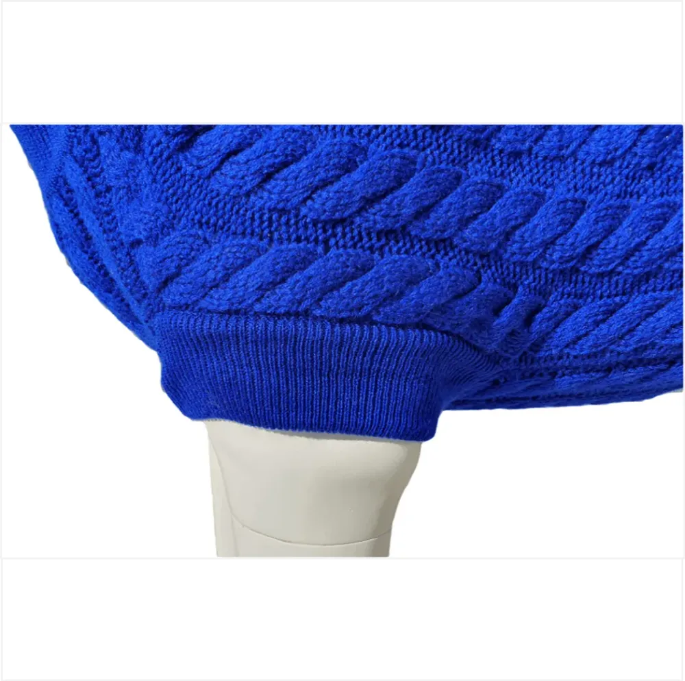 Premium Rascal Dog Jumper - Blue, Cableknit Design