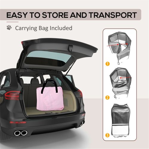 Pet Carrier Pet Playpen Beige and Pink 90 x 41 Hcm