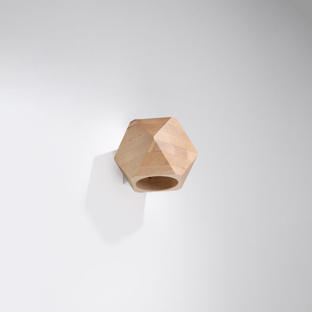 Scandinavian Design Wall Lamp - Natural Wood & Geometric - High Quality