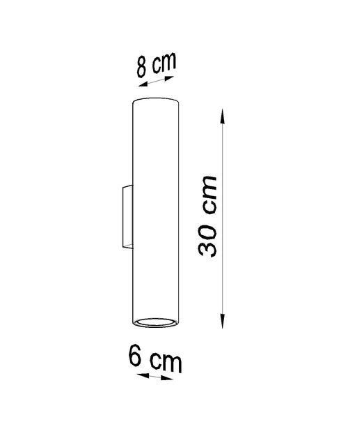 Wall Lamp LAGOS White Round Tube Shape Modern Loft Design LED GU10