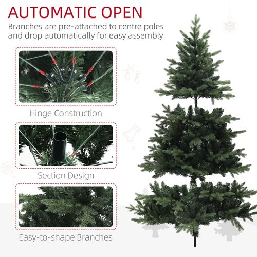 HOMCOM 5ft Artificial Spurce Christmas Tree with 1121 Branches