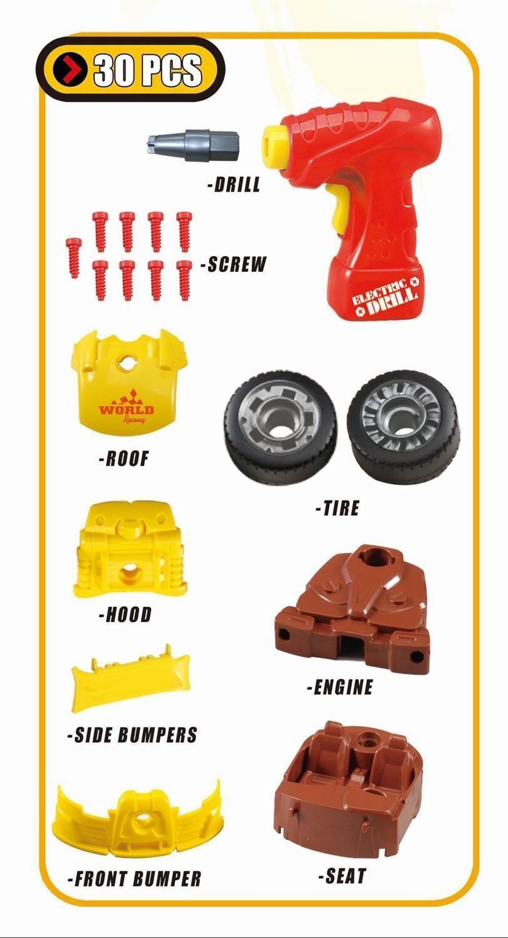 SOKA TAKE APART CAR KIT 0007619: Dismantle & Rebuild for Hours of Fun! STEM Toy with Realistic Design. Certified Quality.