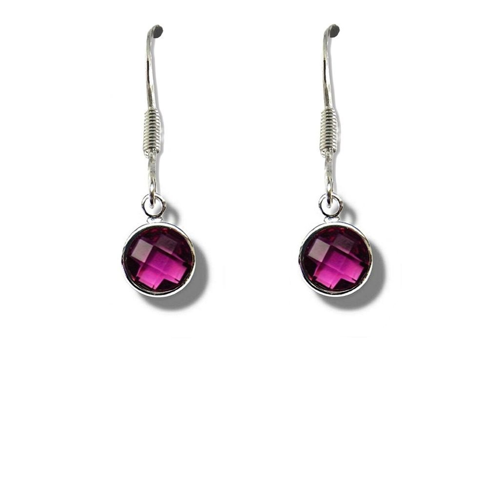Top-Quality February Birthstone Drop Earrings - Perfect Gift for Women and Girls - Purple - Limited Stock