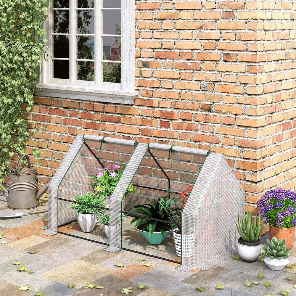 Premium Quality Mini Greenhouse: Portable, Steel Frame, Mesh Cover. Protect & Nourish Plants and Vegetables!