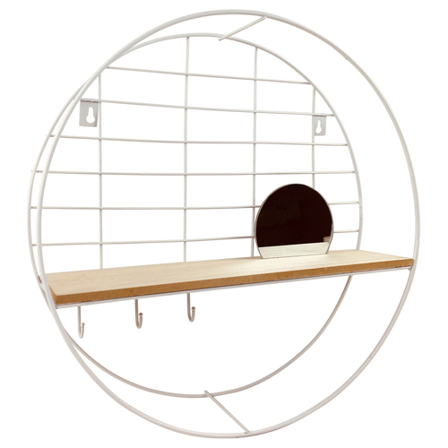 Shelving Unit with Mirror 45cm